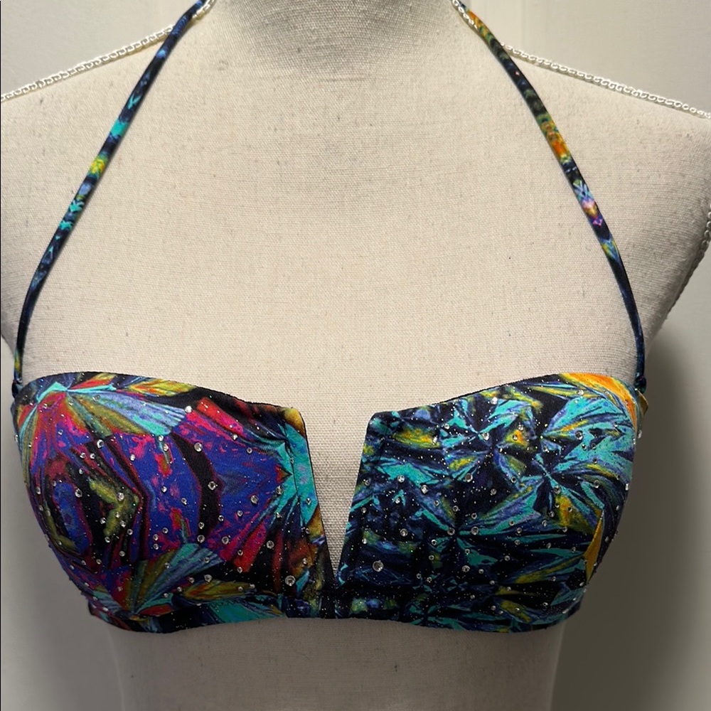 MISS BIKINI rainbow, sparkle  Women's Bikini Top